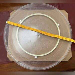 16.5” diameter Glass Microwave Turntable Plate, replacement. Fits easy w/o tools